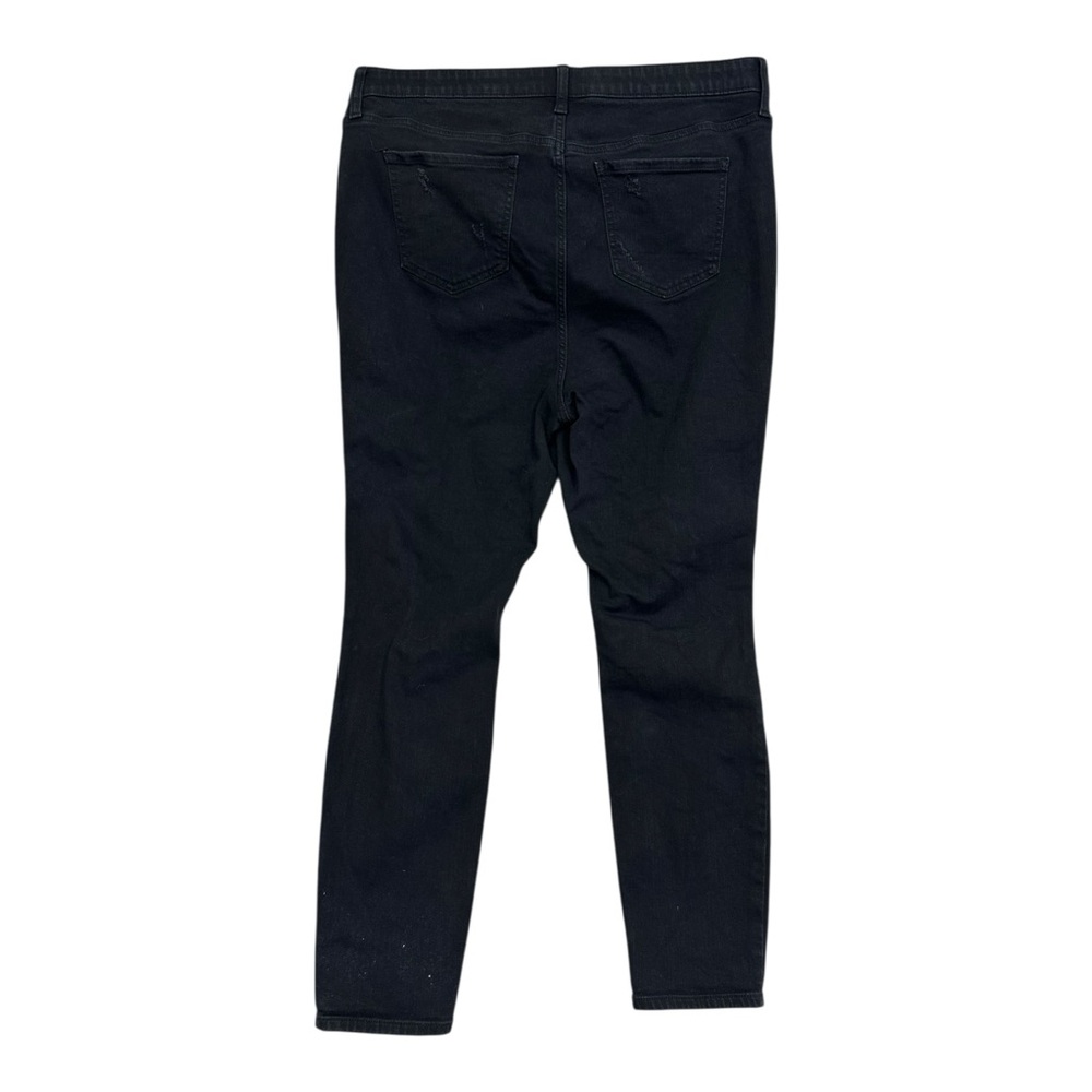 Torrid Premium Black Denim Distressed Sky High Skinny Jeans - Womens 16R - Picture 6 of 6